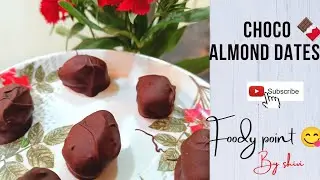Instant choco 🍫 almond dates | #foodypoint #chocolate #instantdessert #easyrecipe #viral #newrecipe