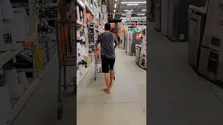 Me Shopping in Home Depot always Best to be yourself as Barefoot can Help the mind shop Better.