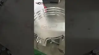 Bottle sorting turntable for glass and plastic bottles In-feed table  #bottlefeedingturntable