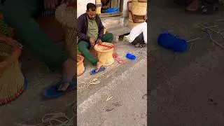 Guy making handmade wicker furniture