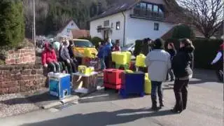 Fasnachtsumzug Bruchweiler-Baerenbach im Dahner Felsenland 2012 Aufstellung Talstrasse