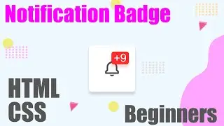 Design Bell Notification in HTML | Notification Badge | HTML  Icon | CSS