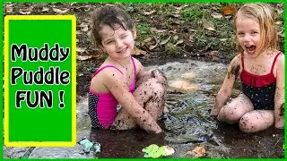 MUDDY PUDDLE FUN! Heer Kids TV- Swings, slides, mud, and water!