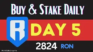 RONIN TOKEN Ron Token Daily Buys & Staking Journeys - DAY 5