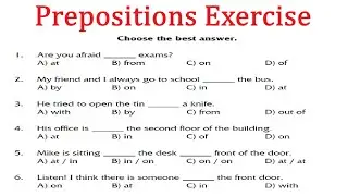 MCQs | Prepositions | Objective English Grammar