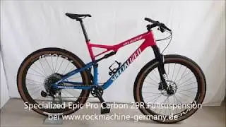 Specialized Epic Pro Carbon SRAM X01 Eagle SRAM Level TLM 29R Fullsuspension Mountain Bike 2020