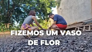 🌸VASO DE FLOR DE CIMENTO🥖 FIZ P&Atilde;O INTEGRAL
