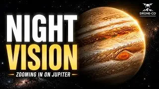 🌌 Zooming In on Jupiter | Night Vision Perspective 🚀