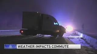 Overnight snow causing messy, slick morning commute