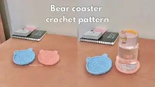 ♡ : crochet bear coaster tutorial | Easy and quick project 🧸