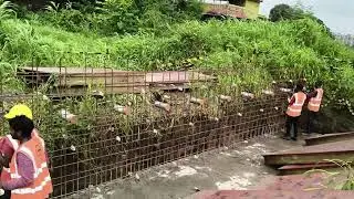 Retaining wall in PVC pipe fixing time #short Video #