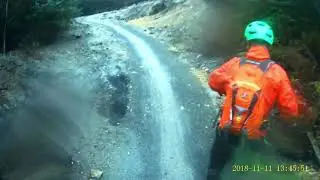 Hamsterley red run breaking in the new bike