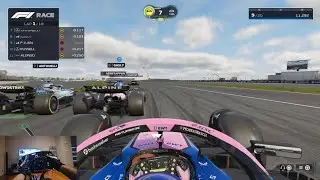 F1 25 Career Mode 100% Difficulty / Round 12 British GP 18 Laps / Alpine / Steering wheel gameplay