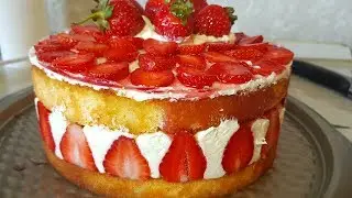 Торт Фрезье цыганка готовит. Торт с клубникой. Gipsy cuisine.