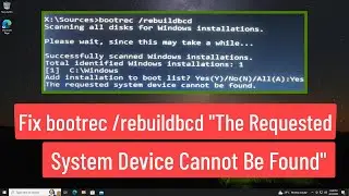 Fix bootrec /rebuildbcd 