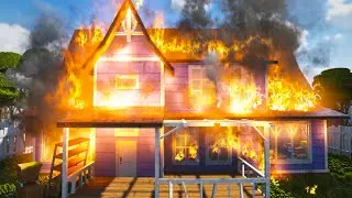 SET FIRE to a Hello Neighbor House with Gas Can - Teardown