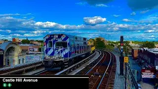 IRT Pelham Line| (6) Lcl & (6X) Exp Train Action w/ Work Train Action @ Castle Hill Avenue