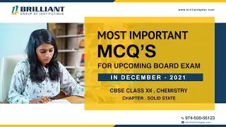 Most Important MCQs Finally Revealed, CBSE Grade XII board exam 2021 - Chemistry(Solid State)-Part 2