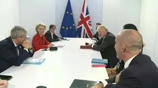Ursula von der Leyen and Boris Johnson meet at the G20 summit | AFP