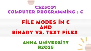 Режимы работы с файлами. Двоичные файлы против текстовых файлов в C. #cs25c01