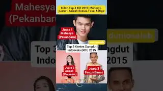 top 3 KDI 2015: mahesya juara 1, azizah kedua, fauzi ketiga #shortsfeed #shortvideo #shorts