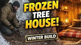 ASMR Forest House Building | Man Built a Mini Home Inside a Tree Trunk
