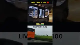 Public Transport Upgrade: China&rsquo;s 2100-Style Bus vs India&rsquo;s New EV Buses#viral #shorts