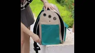 Portable Cat Carrier Backpack Green Khaki Pink Gray