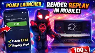 RENDER REPLAY in mobile Pojav launcher (easy)                   #minecraft #replaymod #tutorial