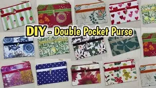 My Handmade Double Pocket Ladies Purse Collections - SEW AND SELL | Multipurpose Zipper Pouch | DIY