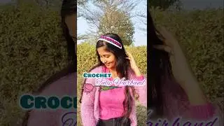 Crochet Tulip Hairband Tutorial 🌷😍 | Easy & Cute  #CrochetHairband #CrochetTulip #CrochetDIY #shorts