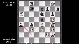 My 60 Memorable Games: Bobby Fischer vs Ruben Shocron (1959) #25