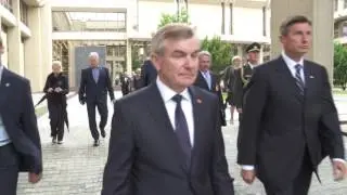 Seimo Pirmininkas Viktoras Pranckietis susitiko su Slovėnijos Prezidentu Borutu Pahoru