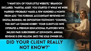 Ex Husband Demanded Half My Online Hobby In Divorce&mdash;The Forensic Accountant Found My Subscription