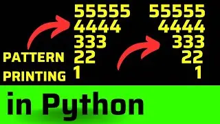 Python Pattern Programs || Printing Digits in Left Angle Triangle Shape