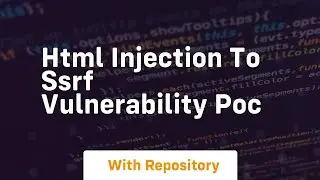 Html injection to ssrf vulnerability poc