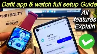 Dafit app smartwatch Setup Guide & Tutorial | da fit app smartwatch setup & all features explained🔥