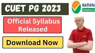 CUET PG Offical Syllabus Released 2023 | Cuet PG exam Pattern 2023 | cuet pg Syllabus