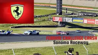Ferrari Challenge Crash 2025 - Sonoma Raceway