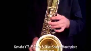 SaxMall.com Yamaha YTS 23 Tenor Sax with CE Winds Silver Shocka Mouthpeice