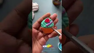 🧁 #KidArtSQI #KidArt #FingerPaint #Coloring #CupCake