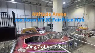 Altitude Arena, trampoline park. Day 7 of build out - Part 1.