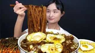 간짜장 새우볶음밥 먹방 (ft.파김치)