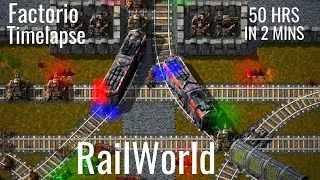 Factorio Timelapse - Railworld | 4K