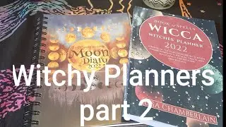 Witchy Planners Pt 2 🌛🌝🌜Wicca Book of Spells Witches' Planner 2022 Full review and flip through