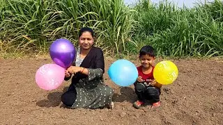 outdoor fun with Rocket Balloon and learn colors  episode -2.