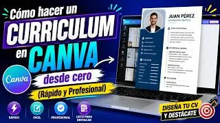 Cómo hacer un CURRICULUM en CANVA desde cero (Rápido y Profesional) 📄✨ @Efra Designer