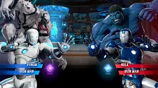 Venom & IronMan Vs Hulk & IronMan [Very Hard MarvelCapcom Infinite