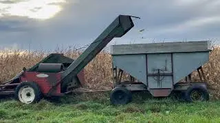 Old school corn picking with new idea corn picker