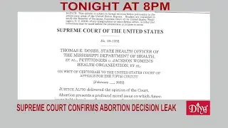 Supreme Court confirms abortion decision leak | Diya TV News